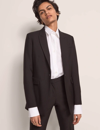 Shop Another Tomorrow One Button Blazer - Sustainable Fashion |  In Black