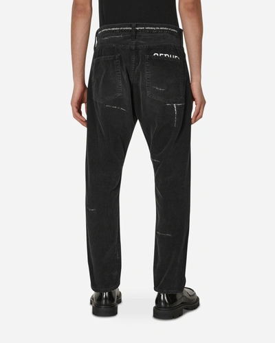 Sequel Fragment Damage Corduroy Pants In Black | ModeSens