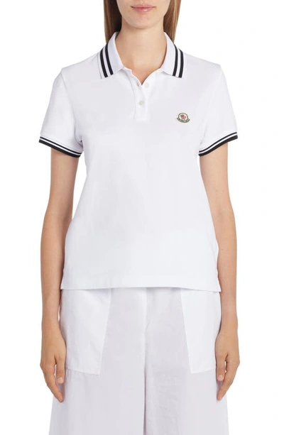 Moncler striped 2024 trim polo shirt