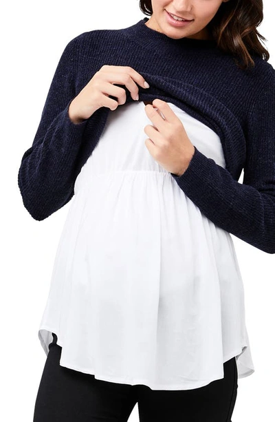 Ripe Maternity Mandy Detachable Nursing Knit Navy In Navy