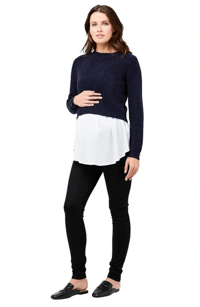 Ripe Maternity Mandy Detachable Nursing Knit Navy In Navy