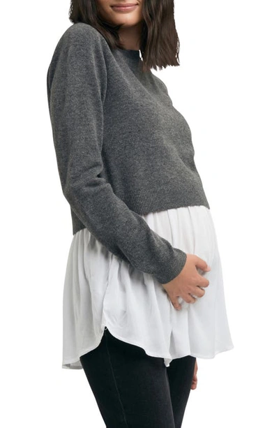 Shop Ripe Maternity Sandy Detachable Maternity Nursing Top In Charcoal