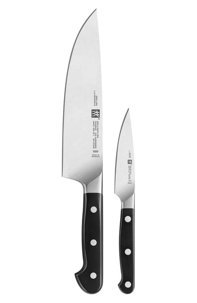 Shop Zwilling Pro 2-piece Chef's Knife Set In Black