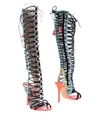 Sophia Webster Clementine Lace-up Leather Sandals In Black