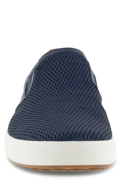 Shop Ecco Soft 7 2.0 Water Resistant Slip-on Sneaker In Marine/ Marine/ Lion