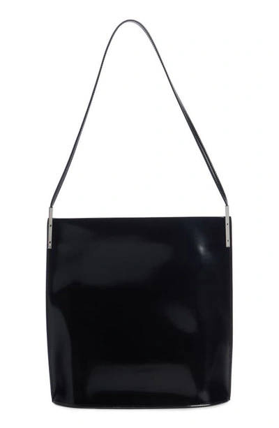 Shop Saint Laurent Leather Shopping Shoulder Bag In Nero