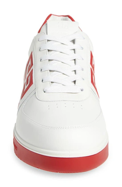 Shop Givenchy G4 Low Top Sneaker In White/ Red