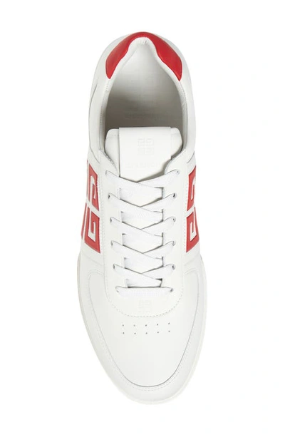 Shop Givenchy G4 Low Top Sneaker In White/ Red