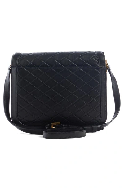 Saint Laurent Medium Solfernio Suede Shoulder Bag In Nero