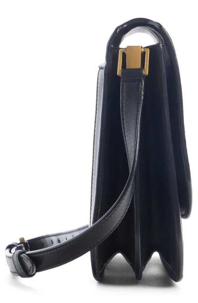 Saint Laurent Medium Solfernio Suede Shoulder Bag In Nero