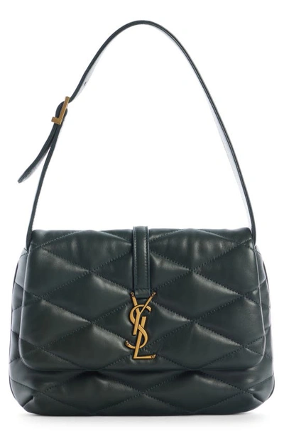 Shop Saint Laurent Le 57 Matelassé Quilted Leather Shoulder Bag In New Vert Fonce
