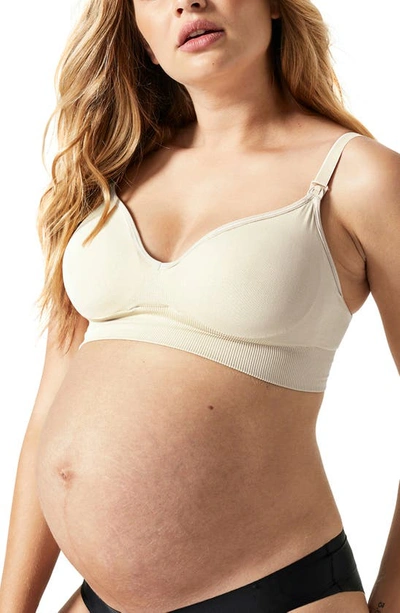 Shop Blanqi Body Cooling Maternity/nursing Bra In Bone
