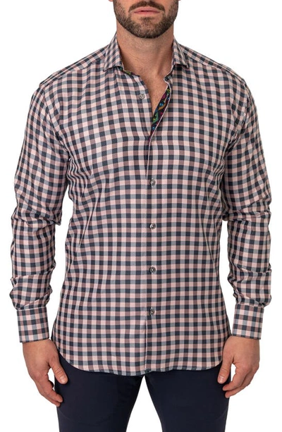 Shop Maceoo Einstein Squares White Regular Fit Plaid Button-up Shirt