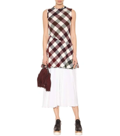 Shop Victoria Beckham Check Minidress In Multicoloured