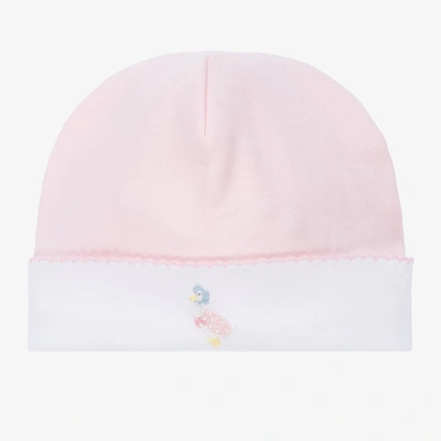Shop Mini-la-mode Girls Pink Jemima Puddle-duck Pima Cotton Hat
