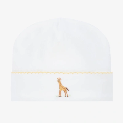 Shop Mini-la-mode White Giraffe Pima Cotton Hat