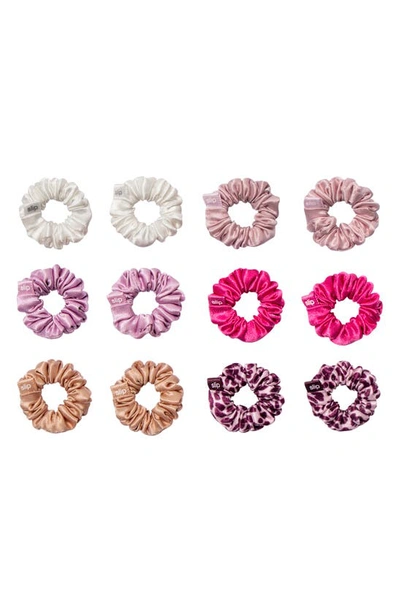 Shop Slip French Rose Pure Silk Assorted 12-pack Mini Scrunchies