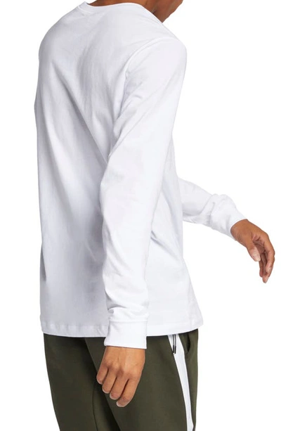 Nike Men's  Sportswear Club Long-sleeve T-shirt In White/black