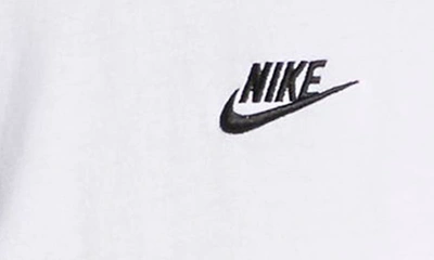 Shop Nike Sportswear Club Long Sleeve T-shirt In White/black