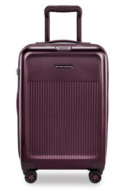 Shop Briggs & Riley Sympatico 22-inch Expandable Wheeled Domestic Carry-on Bag In Matte Plum