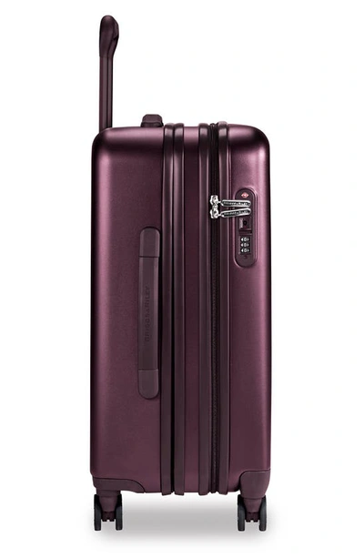 Shop Briggs & Riley Sympatico 22-inch Expandable Wheeled Domestic Carry-on Bag In Matte Plum