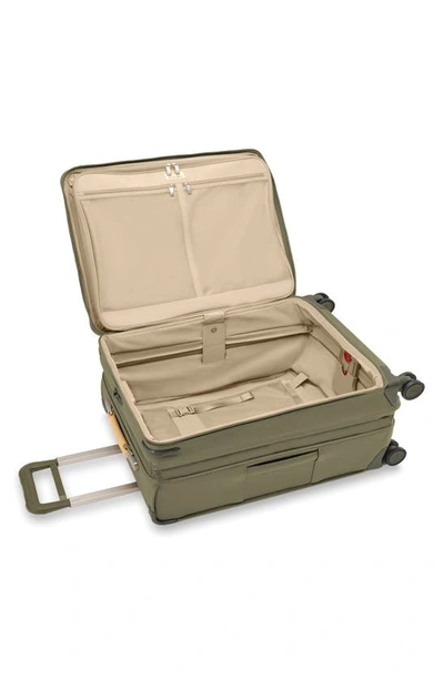 Shop Briggs & Riley Baseline 26-inch Medium Expandable Spinner Suitcase In Olive