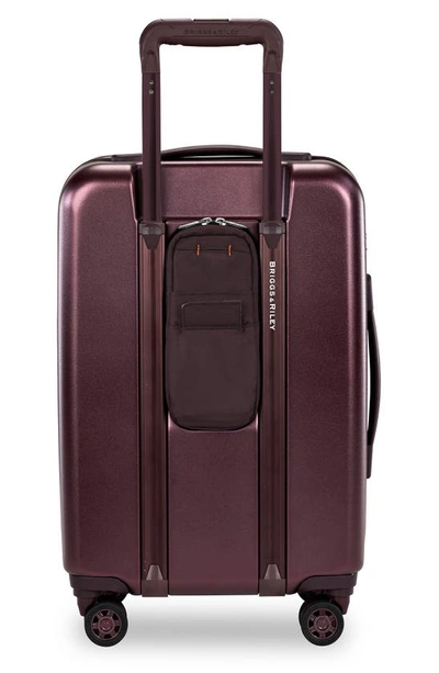 Shop Briggs & Riley Sympatico 22-inch Expandable Wheeled Domestic Carry-on Bag In Matte Plum