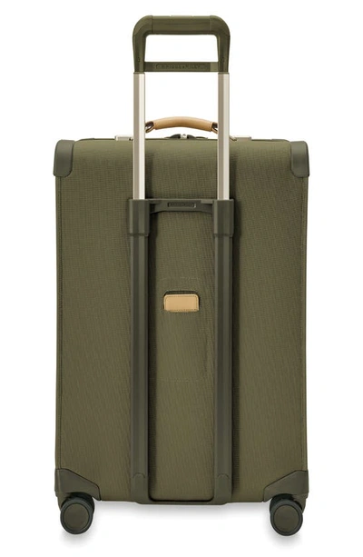Shop Briggs & Riley Baseline 26-inch Medium Expandable Spinner Suitcase In Olive