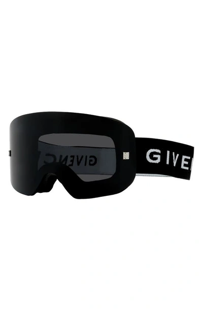 Shop Givenchy Shield Sunglasses In Matte Black / Smoke
