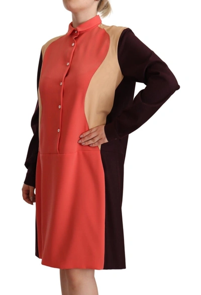 Shop Cote Co|te Chic Multicolor Shift Dress With Collared Women's Neck