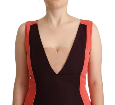 Cote Multicolor Polyester Sleeveless Sheath Knee Length Dress In Multicolor