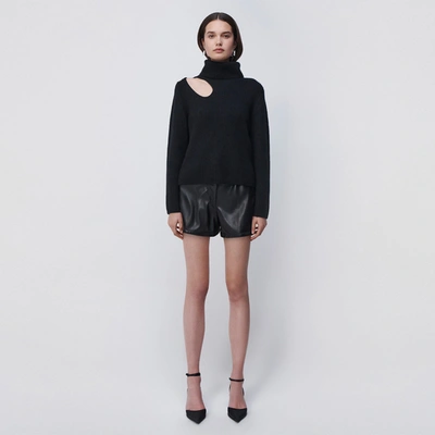 Shop Jonathan Simkhai Dustin Recycled Cashmere Turtleneck Pullover In Black