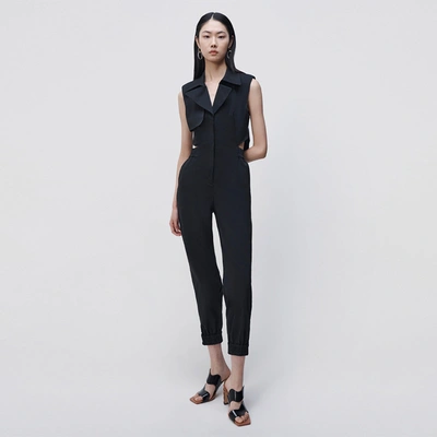 Shop Jonathan Simkhai Rayley Trench Jumpsuit In Black