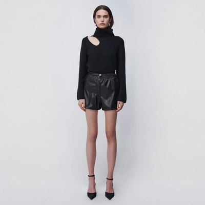 Shop Jonathan Simkhai Perri Eco-stretch Vegan Leather Short In Black