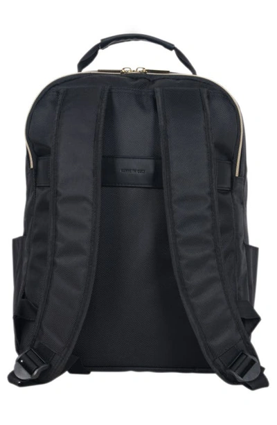 Kenneth Cole Reaction Chelsea Chevron Quilted Backpack In Black