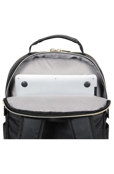 Kenneth Cole Reaction Chelsea Chevron Quilted Backpack In Black