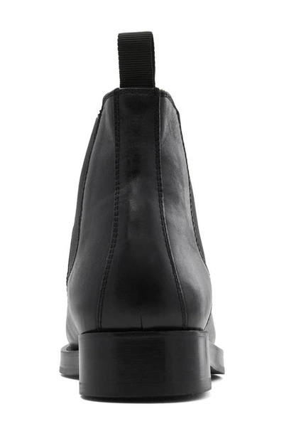 Shop Belstaff Longton Leather Chelsea Boot In Black Leather