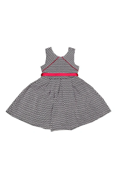 Joe-ella Kids' Houndstooth Print Dress In Black