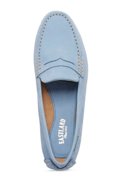 Eastland Patricia Leather Moc Loafer In Light Blue