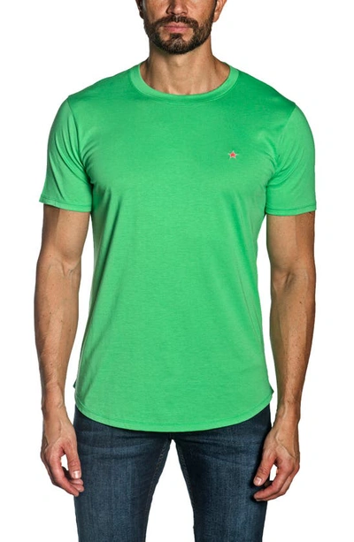 Shop Jared Lang Short Sleeve Cotton T-shirt In Green
