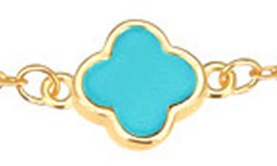 Gabi Rielle Enamel Clover Necklace In Gold