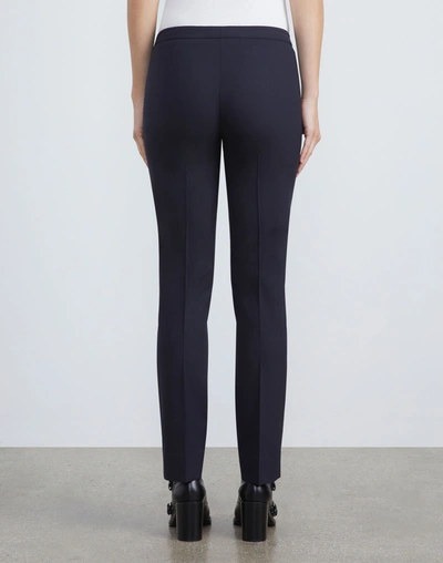 Shop Lafayette 148 Contemporary Stretch Bleecker Pant In Blue