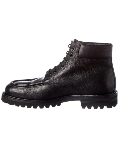 Shop Antonio Maurizi Apron Toe Leather Boot In Black