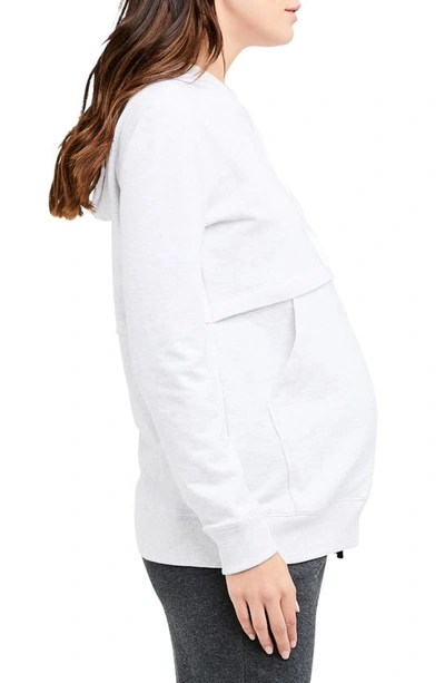 Ripe Maternity Kitty Nursing Hoodie In Arctic