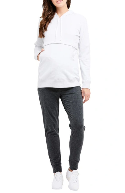 Ripe Maternity Kitty Nursing Hoodie In Arctic