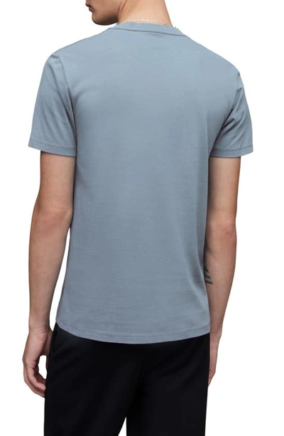Shop Allsaints Brace Tonic Slim Fit Cotton T-shirt In Dull Blue
