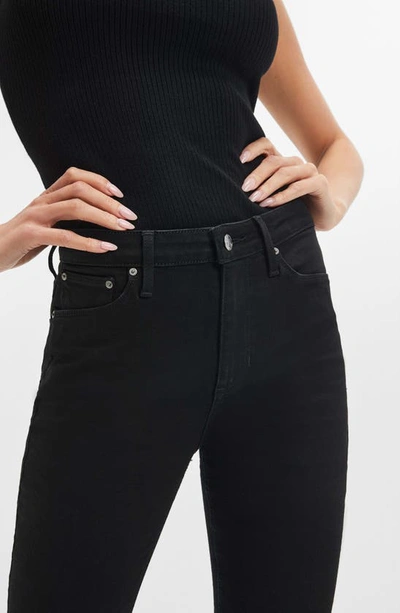 Shop Guess Sexy Flare High Waist Jeans In Carrie Black