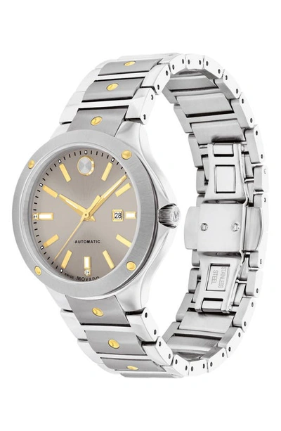 Shop Movado Se Automatic Bracelet Watch, 33mm In Silver/ Grey