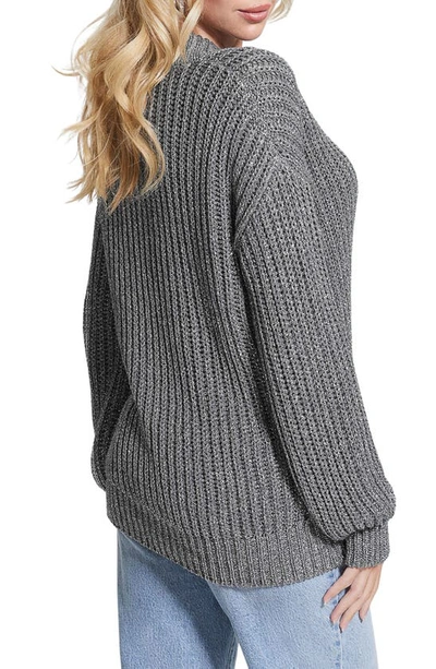 Guess Lise Sparkle Cutout V-neck Sweater In Mindful Lurex Multi