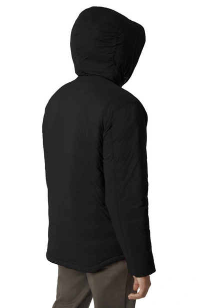 Canada Goose Lodge Packable Down Hooded Jacket In Black